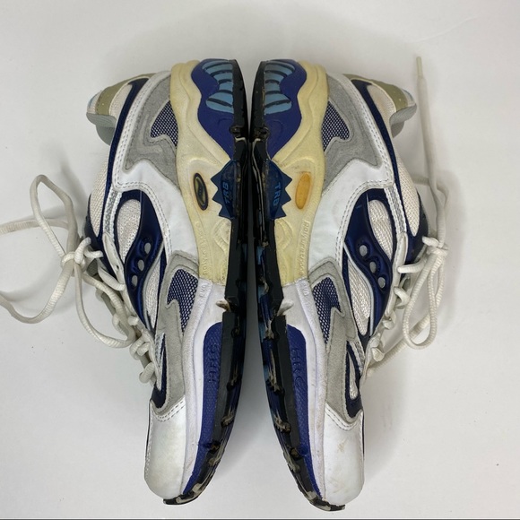 Saucony Grid TRB HRC XT600 Running Shoes Women’s White Grey Blue Sneakers Size 8 - Picture 2 of 8